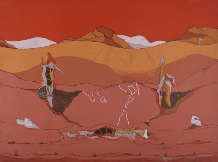 Lithographie Camacho  - Nazca, 1986 - Hand-signed