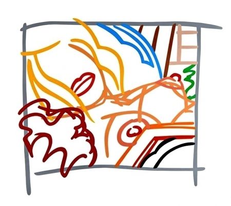 Siebdruck Wesselmann - New Bedroom Blonde Doodle