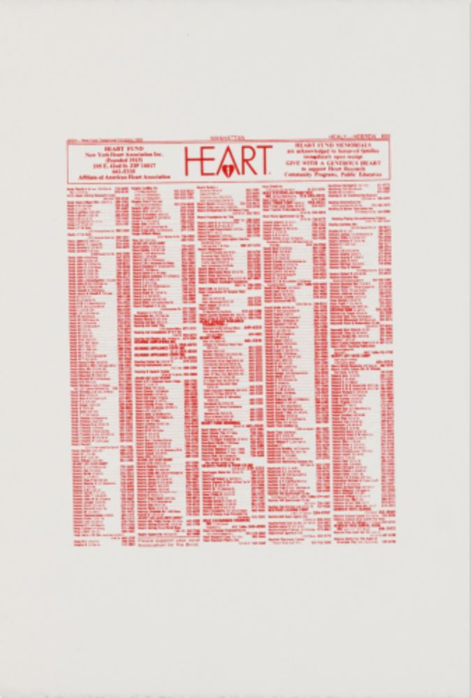 Siebdruck Warhol - New York Heart Association Phonebook Ad (F. & S. IIIA.57A)