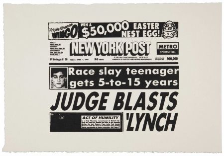 Siebdruck Warhol - New York Post (Judge Blasts Lynch) (FS IIA.46)