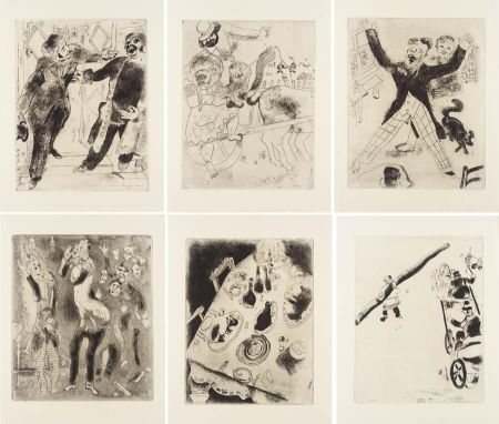 Illustriertes Buch Chagall - Nicolas Gogol : LES ÂMES MORTES. 118 eaux-fortes originales de Marc Chagall