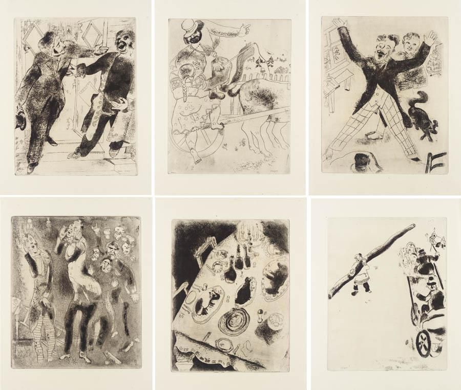 Illustriertes Buch Chagall - Nicolas Gogol : LES ÂMES MORTES. Eaux-fortes originales de Marc Chagall