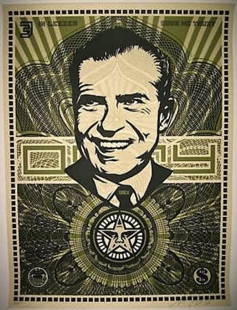 Siebdruck Fairey - Nixon Money