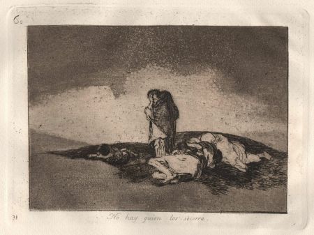 Radierung Und Aquatinta Goya - No hay quien los socorra