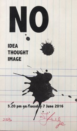 Siebdruck Kentridge - No Idea Thought Image
