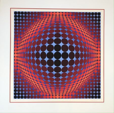 Lithographie Vasarely - Nobel 7
