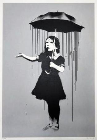 Siebdruck Banksy -  Nola Grey Rain