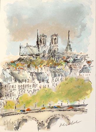 Lithographie Huchet - Notre-Dame de Paris