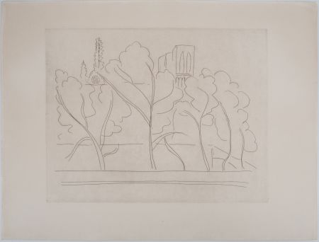 Stich Matisse - Notre Dame à travers les arbres