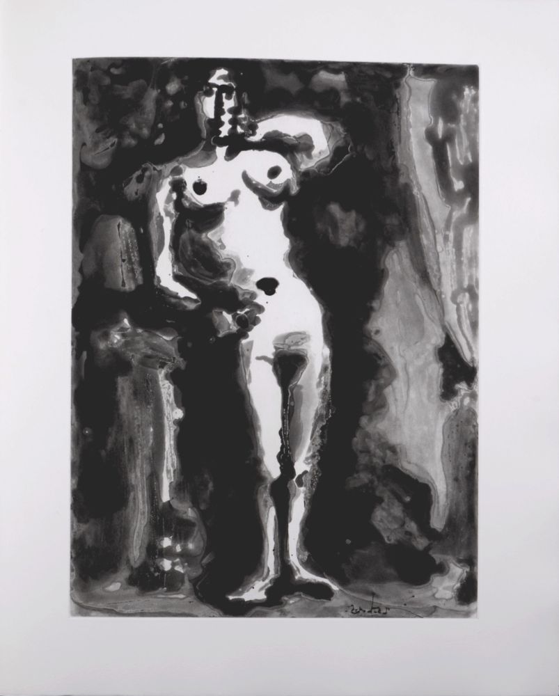 Aquatinta Picasso - Nu accoudé, 1966 - A fantastic original etching (Aquatint) by the Master!