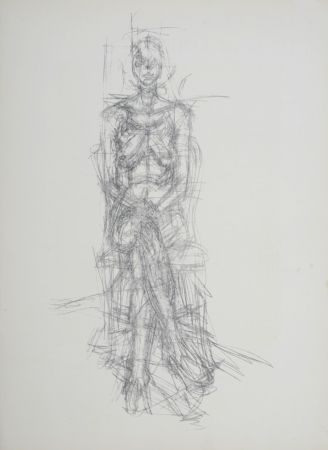 Lithographie Giacometti - Nu assis, 1954