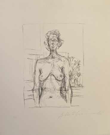 Lithographie Giacometti - Nu Aux Fleurs