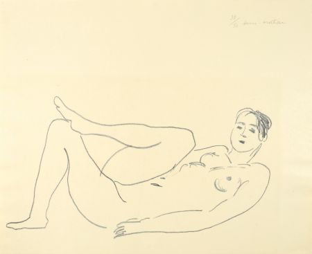 Lithographie Matisse - Nu couché, jambe repliée - Étude de jambes