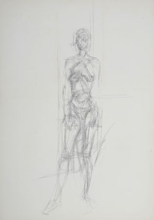 Lithographie Giacometti - Nu debout, 1954