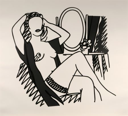Siebdruck Wesselmann - Nude and Mirror