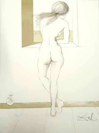 Lithographie Dali - Nude at the Window