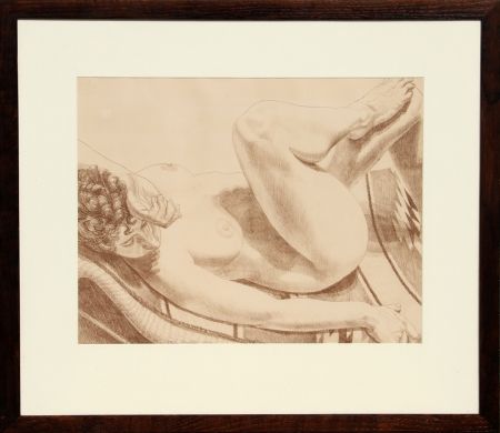 Lithographie Pearlstein - Nude on Chair