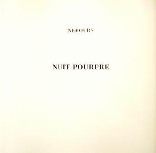 Illustriertes Buch Nemours - Nuit Pourpre