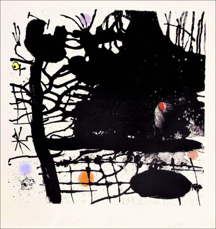 Lithographie Miró - Nuit tentaculaire