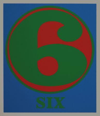 Siebdruck Indiana - Number 6, 1968