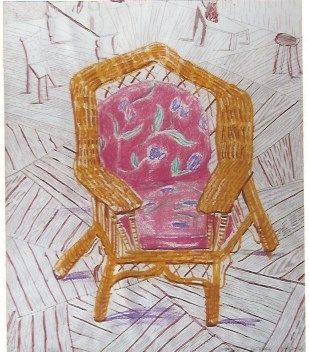 Siebdruck Hockney - Number one chair