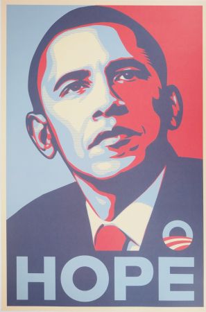 Lithographie Fairey - Obama, Hope