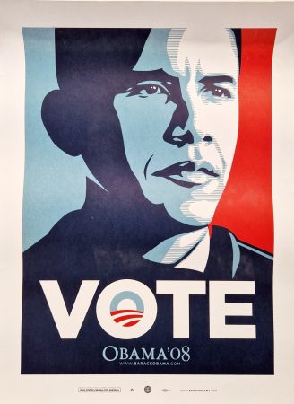 Plakat Fairey - Obama Vote Poster