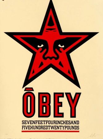 Siebdruck Fairey - Obey Star