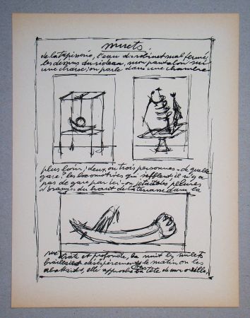 Lithographie Giacometti - Objets mobiles et muets Part II.