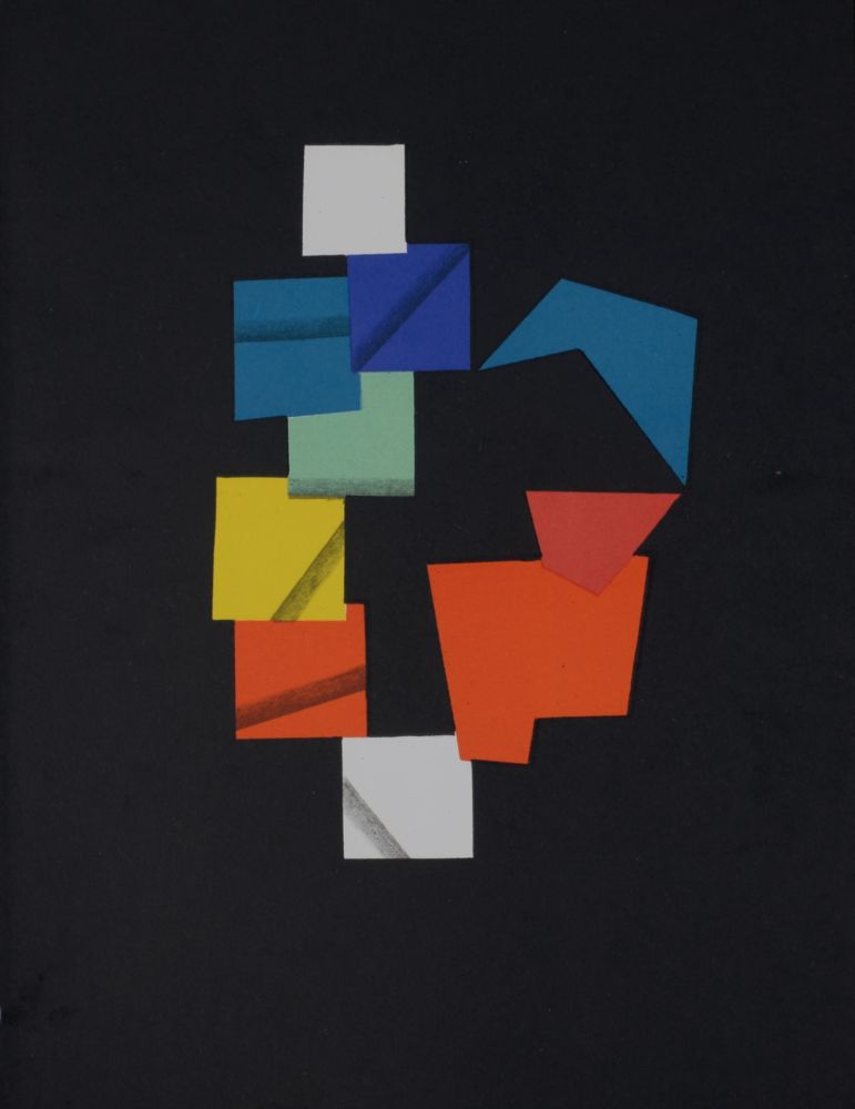 Lithographie Agam - Oeuvre transformable momentanément figée, 1979