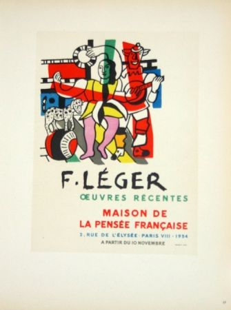 Lithographie Leger - Oeuvres Récentes  Maison de la Pensée Française