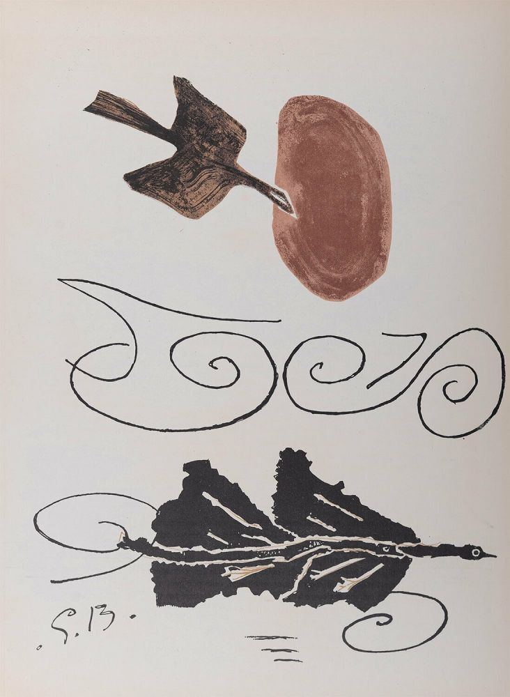 Lithographie Braque - Oiseau #1, 1956