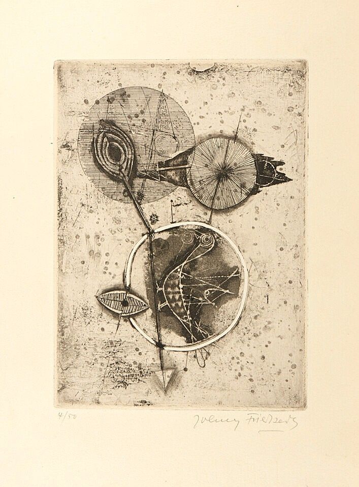 Radierung Friedlaender - Oiseau au cercle