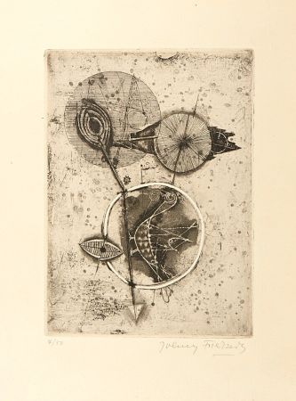 Radierung Friedlaender - Oiseau au cercle