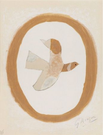Lithographie Braque - Oiseau des sables