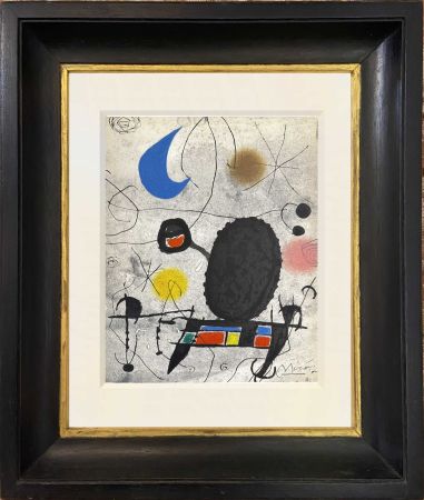 Radierung Und Aquatinta Miró - Oiseau Solaire/ Oiseau Lunaire/ Êtincelles