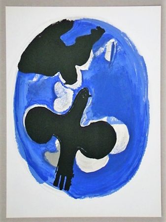 Lithographie Braque (After) - Oiseaux Bleus