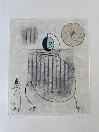 Radierung Und Aquatinta Ernst - Oiseaux en péril 