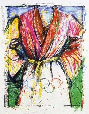 Lithographie Dine - Olympic Robe