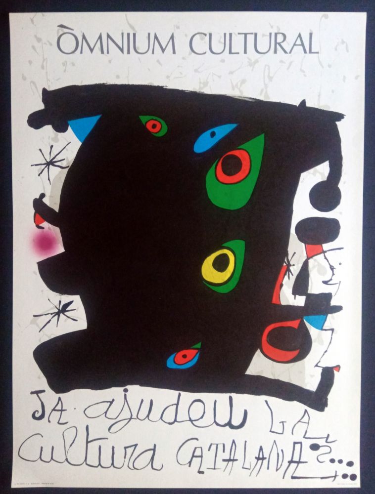 Plakat Miró - Omnium Cultural - Ja ajudeu la cultura catalana