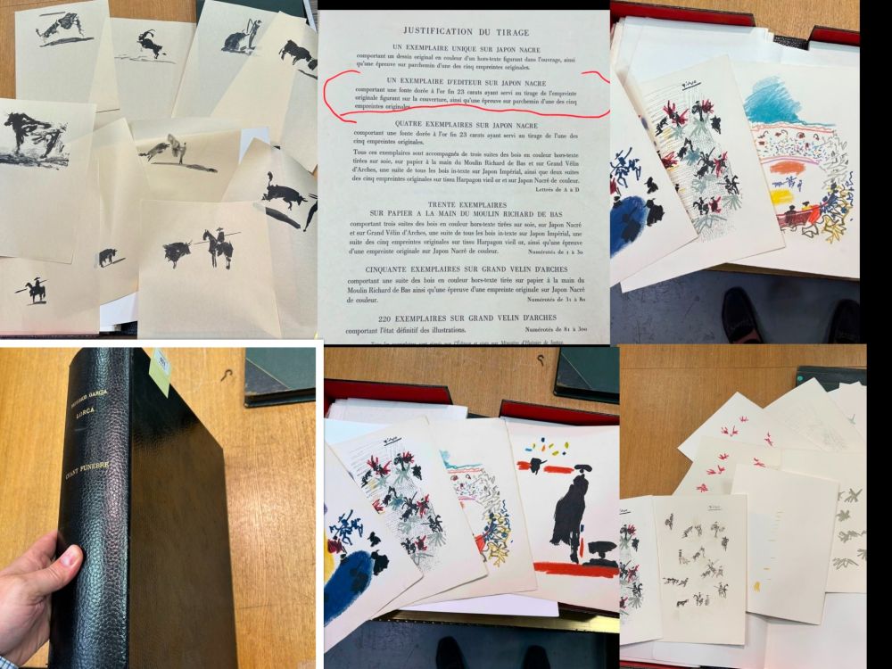 Illustriertes Buch Picasso - One of One /Unique- Chant Funèbre pour Ignacio Sánchez Mejías 