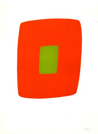 Lithographie Kelly - Orange with Green