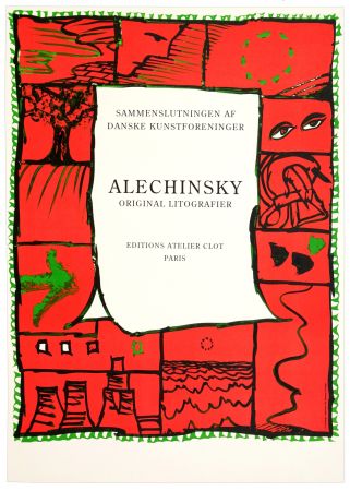 Plakat Alechinsky - Original lithographier , Editions Atelier Clot