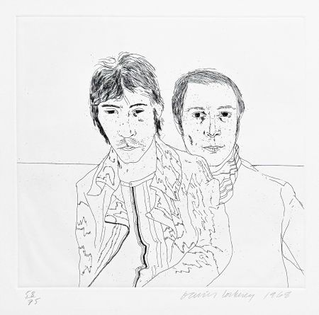 Radierung Hockney -  Ossie and Mo