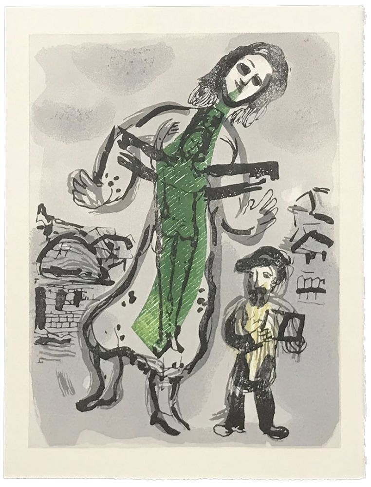 Holzschnitt Chagall - OU EST LE JOUR (