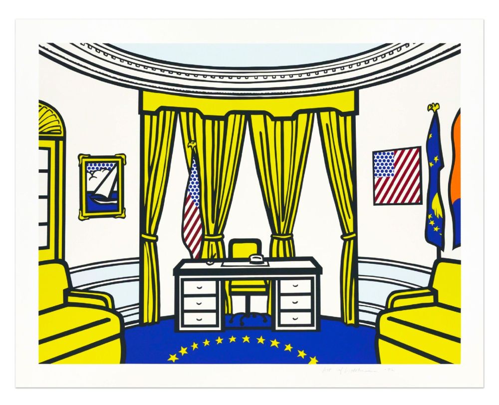 Siebdruck Lichtenstein - Oval Office, 1992