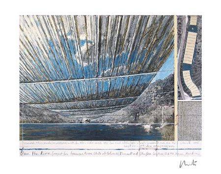 Lithographie Christo - Over The Arkansas River, Project U