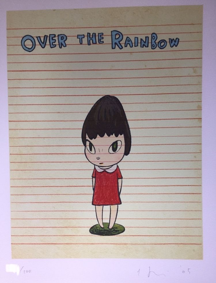 Lithographie Nara - Over the rainbow