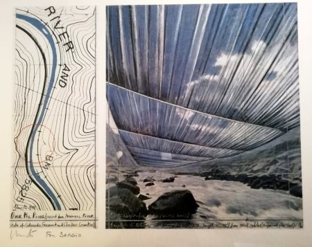 Plakat Christo - Over the river (Project for Arkansas River)  signed lithographic poster