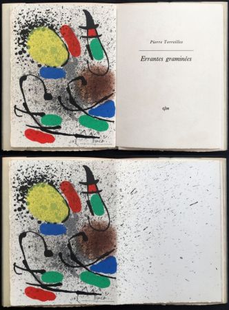 Illustriertes Buch Miró - P. Torreilles : ERRANTES GRAMINÉES. Lithographie originale signée (1971)